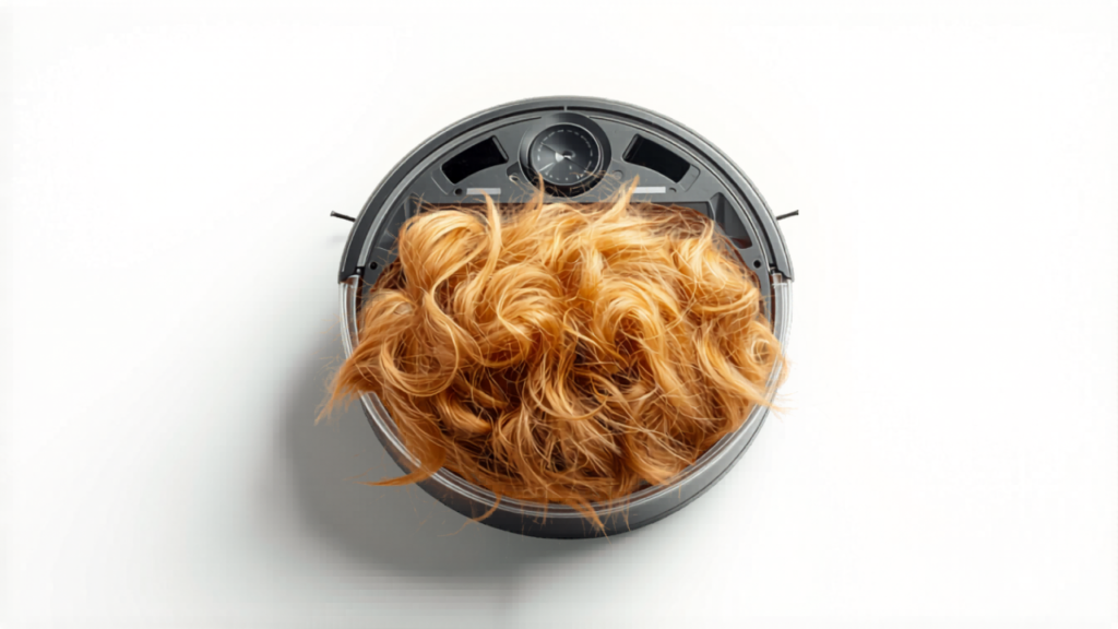 Bac aspirateur robot rempli de poils d'animaux — pourquoi choisir un robot puissant avec station automatique