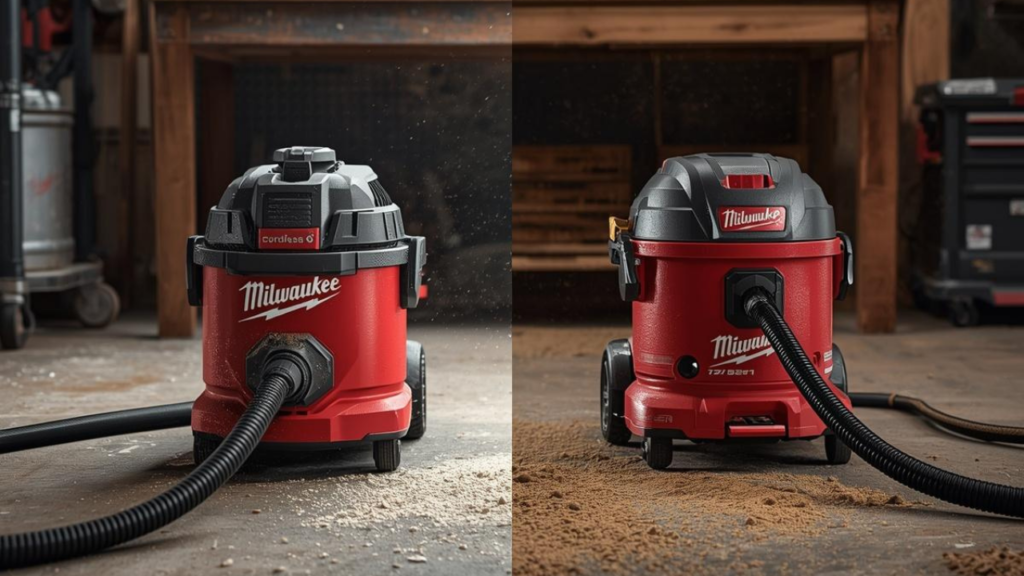 comparaison aspirateur chantier filaire vs sans fil